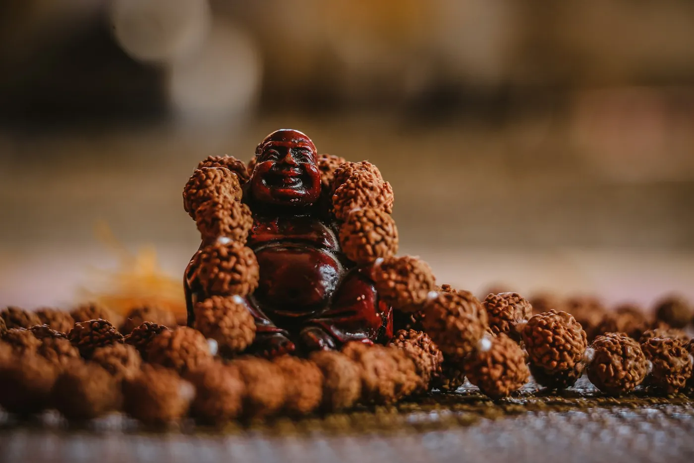 Five-faced rudraksha mala
